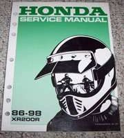 1989 Honda XR200R Motorcycle Shop Service Manual