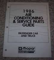 1986 Chrysler Executive Air Conditioning & Service Parts Guide
