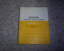 1986 Toyota Corolla FR Electrical Wiring Diagram Manual