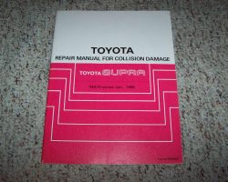 1986 Toyota Supra Collision Damage Repair Manual