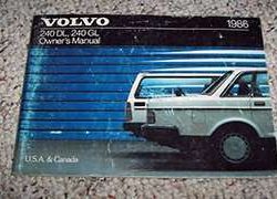 1986 Volvo 240 DL & GL Owner's Manual