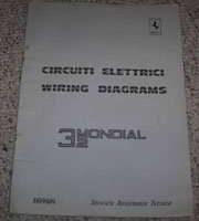 1986 Ferrari Mondial 3.2 Wiring Diagrams Manual