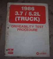 1986 Dodge Ram Truck 3.7L & 5.2L Engines Driveablity Test Procedures