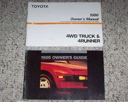 1986 Toyota 4WD Truck & 4Runner Owner's Manual Set