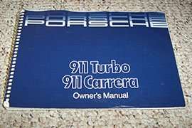 1986 Porsche 911 Turbo & 911 Carrera Owner's Manual
