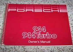 1986 Porsche 944 & 944 Turbo Owner's Manual