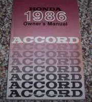 1986 Honda Accord 3-Door Owner's Manual
