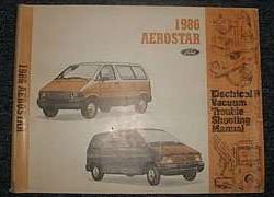 1986 Ford Aerostar Electrical Wiring Diagrams Troubleshooting Manual