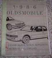 1986 Oldsmobile Delta 88 Section 8A Chassis Service Manual Supplement