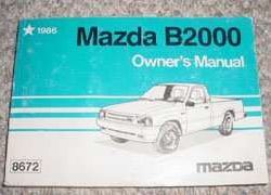 1986 Mazda B2000 Pickup Truck Owner's Manual