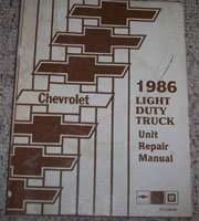 1986 Chevrolet Van Unit Repair Manual