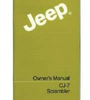 1986 Jeep CJ-7 & Scrambler Owner's Manual