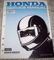 1986 Honda CMX450C Motorcycle Shop Service Manual