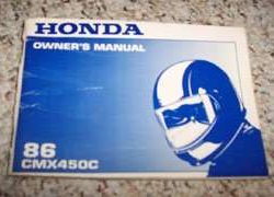 1986 Honda CMX450C Motorcycle Owner's Manual