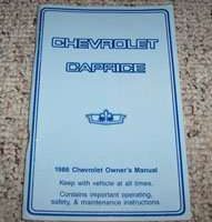 1986 Chevrolet Caprice Owner's Manual
