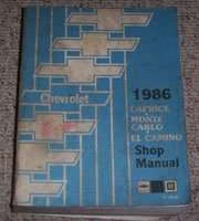 1986 Chevrolet El Camino Service Manual