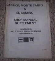 1986 Chevrolet El Camino 5.0L Gasoline Engine Shop Service Manual Supplement