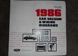 1986 Mercury Sable Large Format Wiring Diagrams Manual