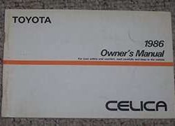1986 Toyota Celica Owner's Manual