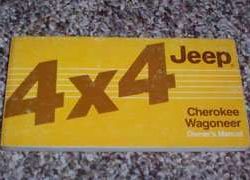 1986 Jeep Cherokee & Wagoneer Owner's Manual