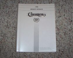 1986 Cadillac Cimarron Owner's Manual