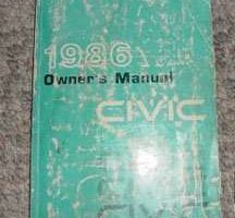 1986 Honda Civic CRX Owner's Manual