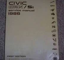 1986 Honda Civic CRX Si Service Manual