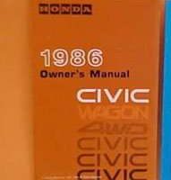 1986 Honda Civic Wagon 4WD Owner's Manual