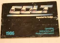1986 Dodge Colt Owner's Manual