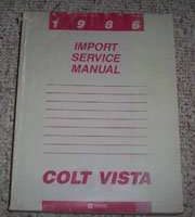 1986 Dodge Colt Vista Service Manual