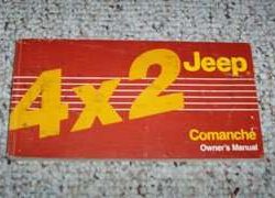 1986 Jeep Comanche Owner's Manual