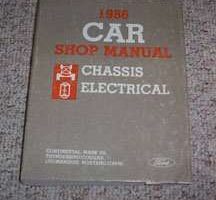 1986 Lincoln Continental & Mark VII Chassis & Electrical Service Manual