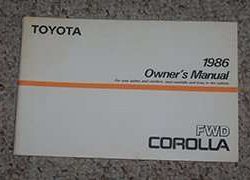 1986 Toyota Corolla Owner's Manual