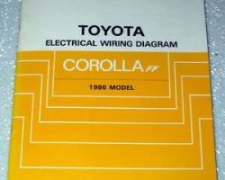 1986 Toyota Corolla FF Electrical Wiring Diagram Manual