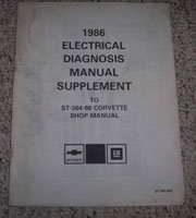 1986 Chevrolet Corvette Electrical Diagnosis Manual Supplement