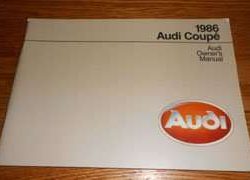 1986 Audi Coupe Owner's Manual