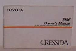 1986 Toyota Cressida Owner's Manual