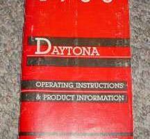 1986 Dodge Daytona Owner's Manual