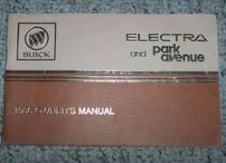 1986 Buick Electra, Park Avenue Owner's Manual