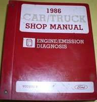 1986 Ford Mustang Engine/Emission Diagnosis Shop Service Repair Manual