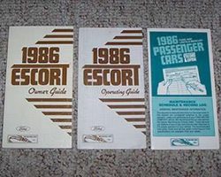 1986 Ford Escort Owner's Manual Set