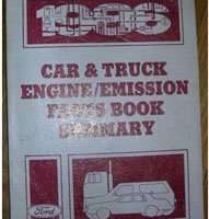 1986 Lincoln Town Car Engine/Emission Facts Book Summary