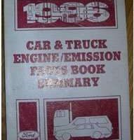 1986 Mercury Topaz Engine/Emission Facts Book Summary