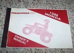 1986 Honda Fourtrax125 Owner's Manual