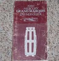 1986 Mercury Grand Marquis Owner's Manual