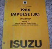 1986 Isuzu Impulse Section 12 Service Manual Supplement