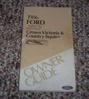 1986 Ford LTD Crown Victoria & Country Squire Owner's Manual