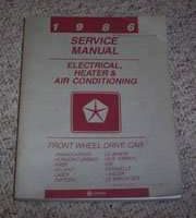 1986 Plymouth Turismo Electrical, Heater & AC Service Manual