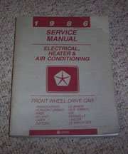 1986 Dodge Charger Electrical, Heater & Air Conditioner Service Manual