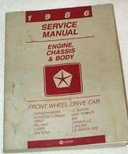 1986 Dodge Aries Engine, Chassis & Body Service Manual